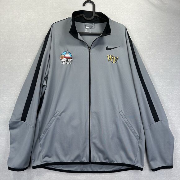 Nike Wake Forest Military Bowl Epic Dri-fit Training Jacket Mens XL Gray Black - Picture 4 of 16